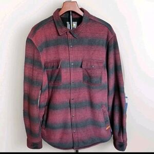 Voyager Plaid Sherpa Lined Flannel Size XL Men’s Shirt Jacket Shacket Red